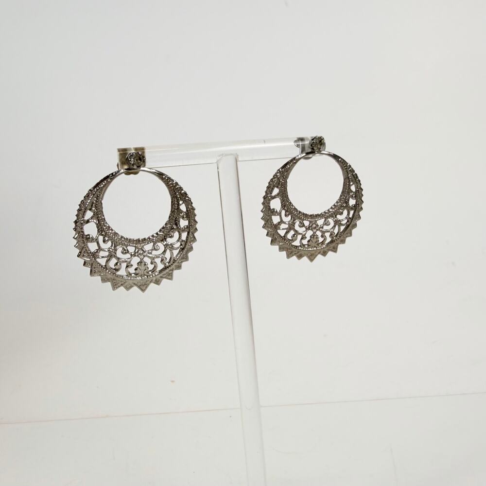 Silvery Lacey Earrings